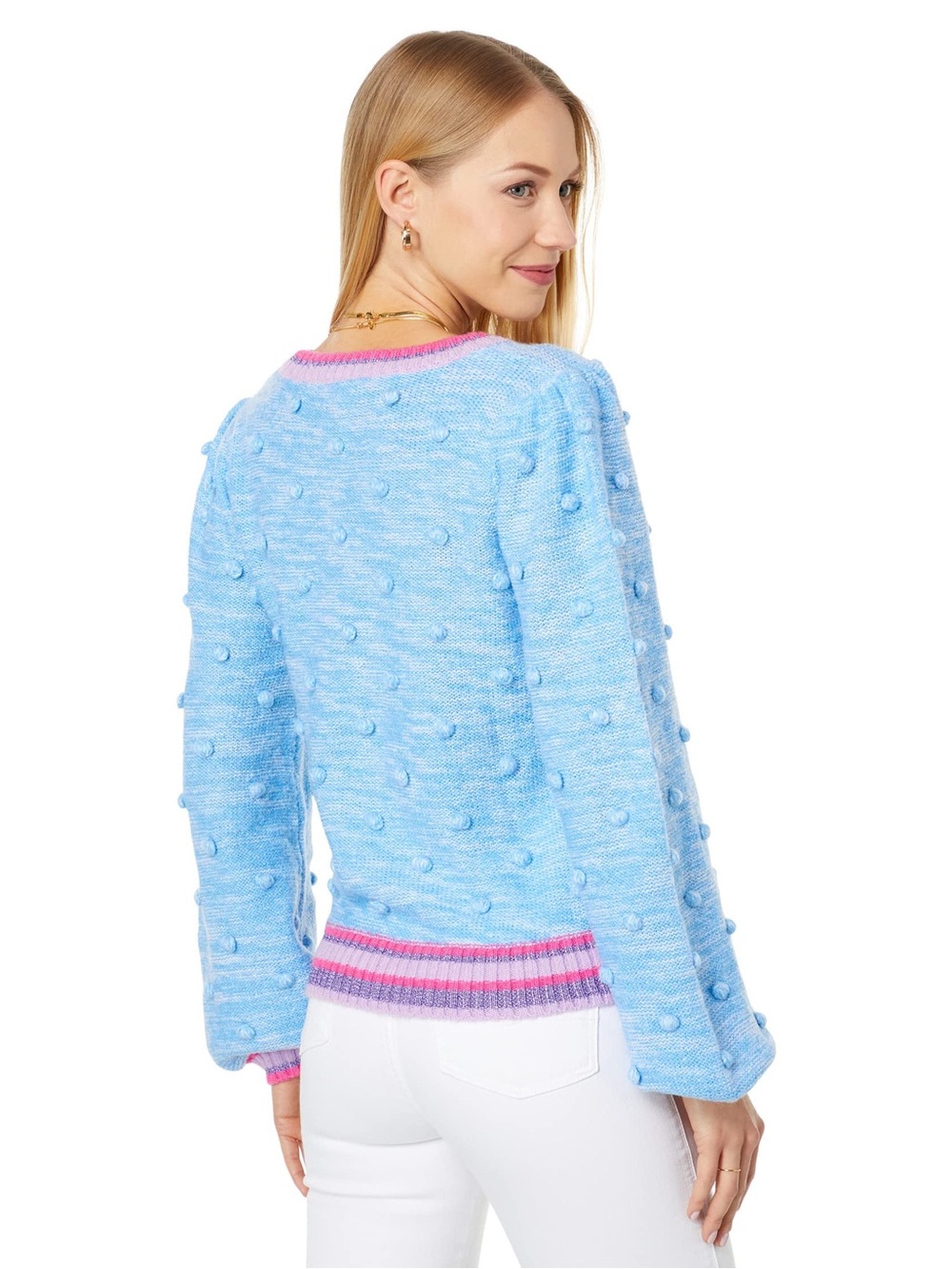 Lilly Pulitzer Pom sweater XS light blue